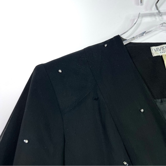 Vivienne Tam East Wind Code Vintage Beaded Embellished Blazer Jacket Black - Picture 4 of 10